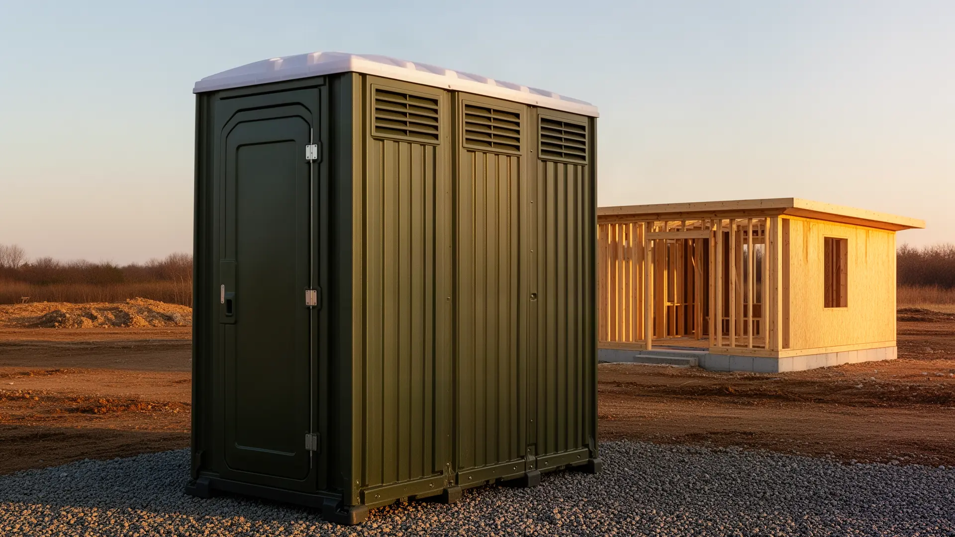 Clean porta potty unit from G & T Porta Potty Rental in Seattle, WA